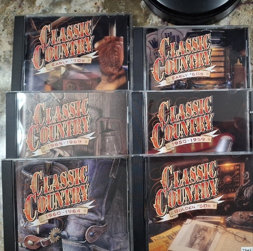 6 Classic Country Music CD's